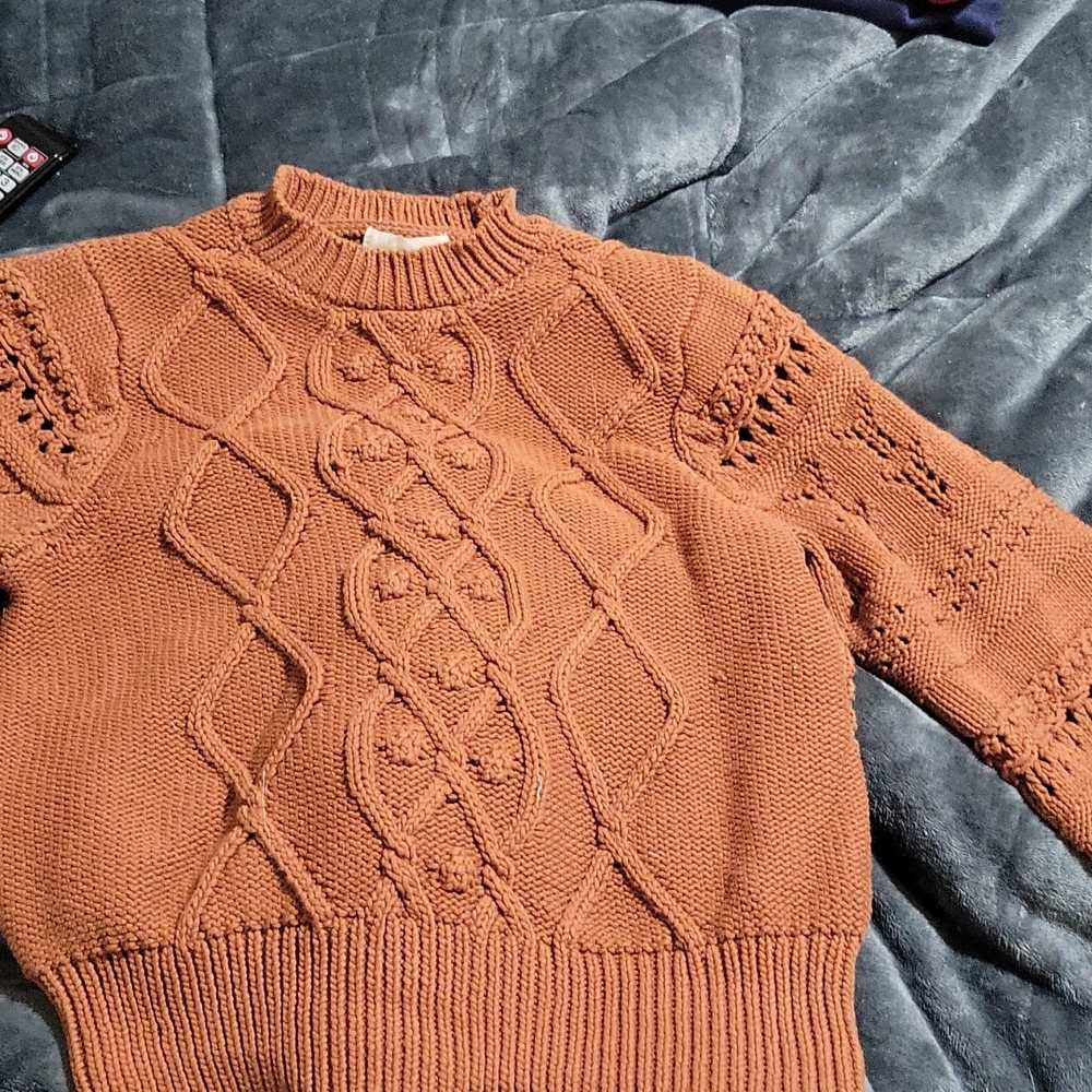 Burnt Orange loose knit sweater